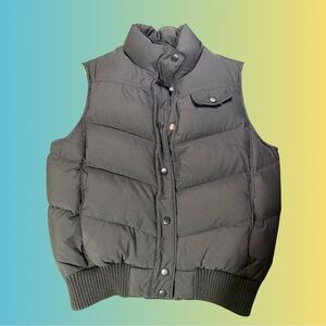 GAP Black and Green Puffer Vest